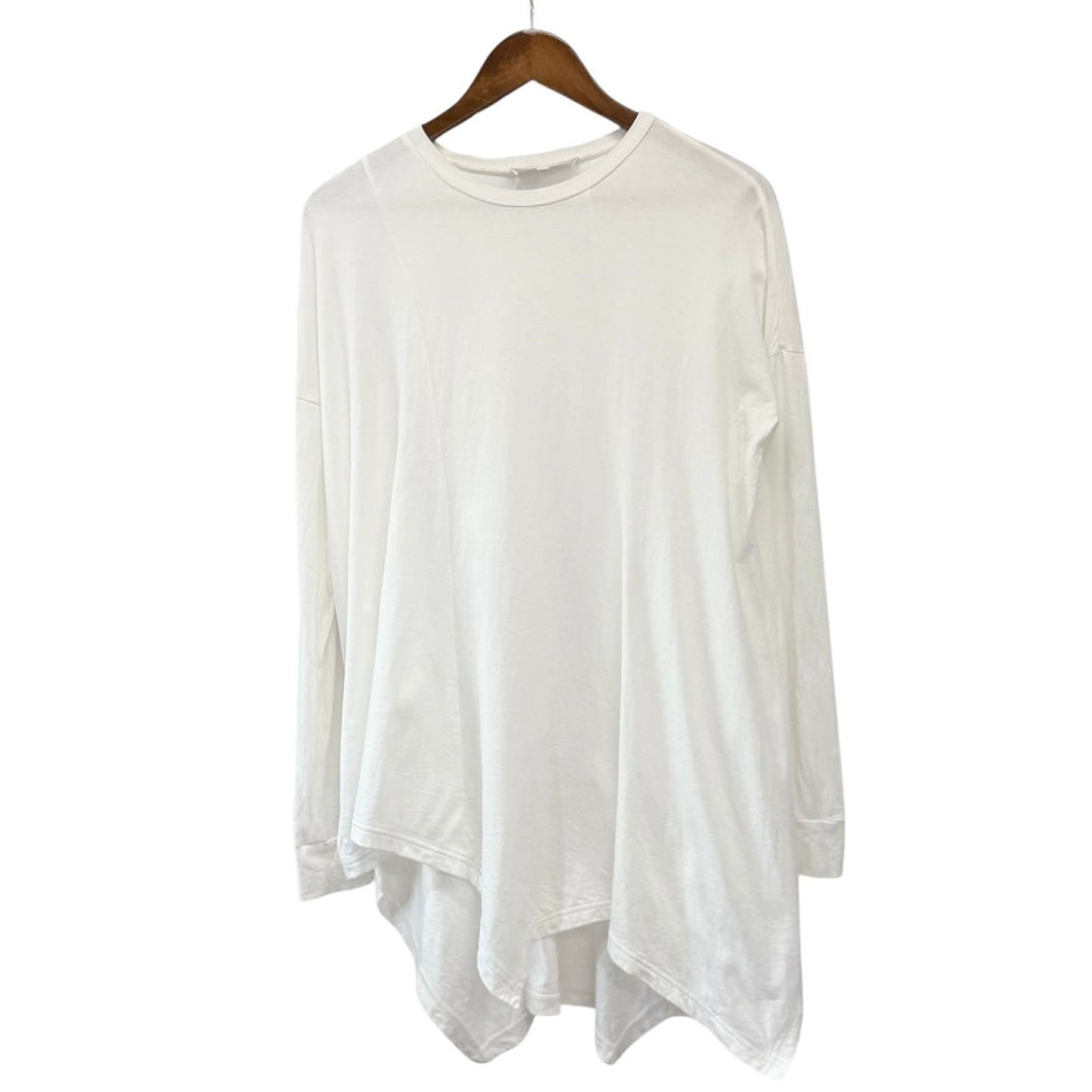 ENFOLD エンフォルド 20AW スビン天竺サイドドレープ長袖Tシャツ 300DA280-2420 38 ホワイト 14558