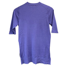 Load image into Gallery viewer, ENFOLD エンフォルド 20AW シルクコットンニットカットソー Tシャツ 300DA370-1020 38 パープル 14552
