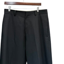 画像をギャラリービューアに読み込む, A.PRESSE アプレッセ 24AW Wool Kersey Trousers レザーパイピングウールスラックス 24AAP-04-08H 2 ブラック 15712
