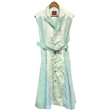画像をギャラリービューアに読み込む, ha za ma ハザマ 2022PC 揺らめくロングベスト S ブルーグリーン 14841
