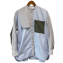 画像をギャラリービューアに読み込む, nagonstans ナゴンスタンス 23AW handy check shirt チェックシャツ 470GA830-0860 M ブルー 14694
