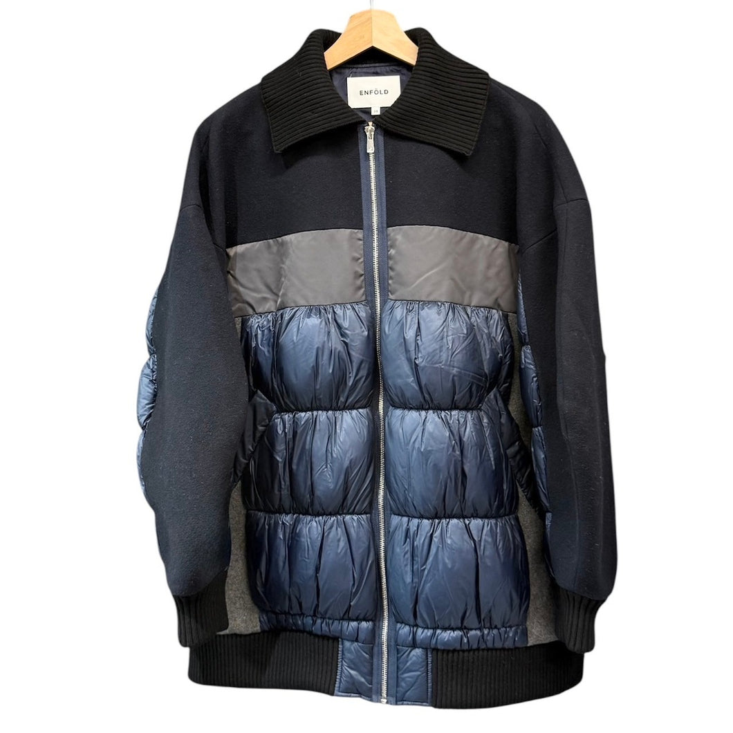 ENFOLD エンフォルド 22AW ソフトラムメルトンブルゾン 300FA230-1930 38 ネイビー R14664