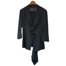 画像をギャラリービューアに読み込む, Y's ワイズ 26SS TA/PE CREPE DE CHINE LEFT SIDE CLOTH JACKET デザインジャケット YK-J03-500 2 ブラック 15336
