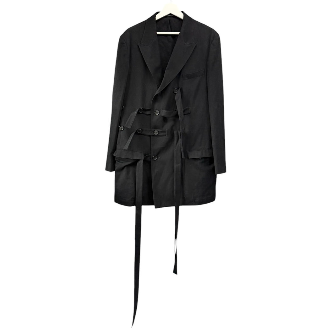 Yohji yamamoto POUR HOMME ヨウジヤマモトプールオム 24AW RAYON DENIM W BELT JACKET ベルトジャケット HO-J96-535 14272