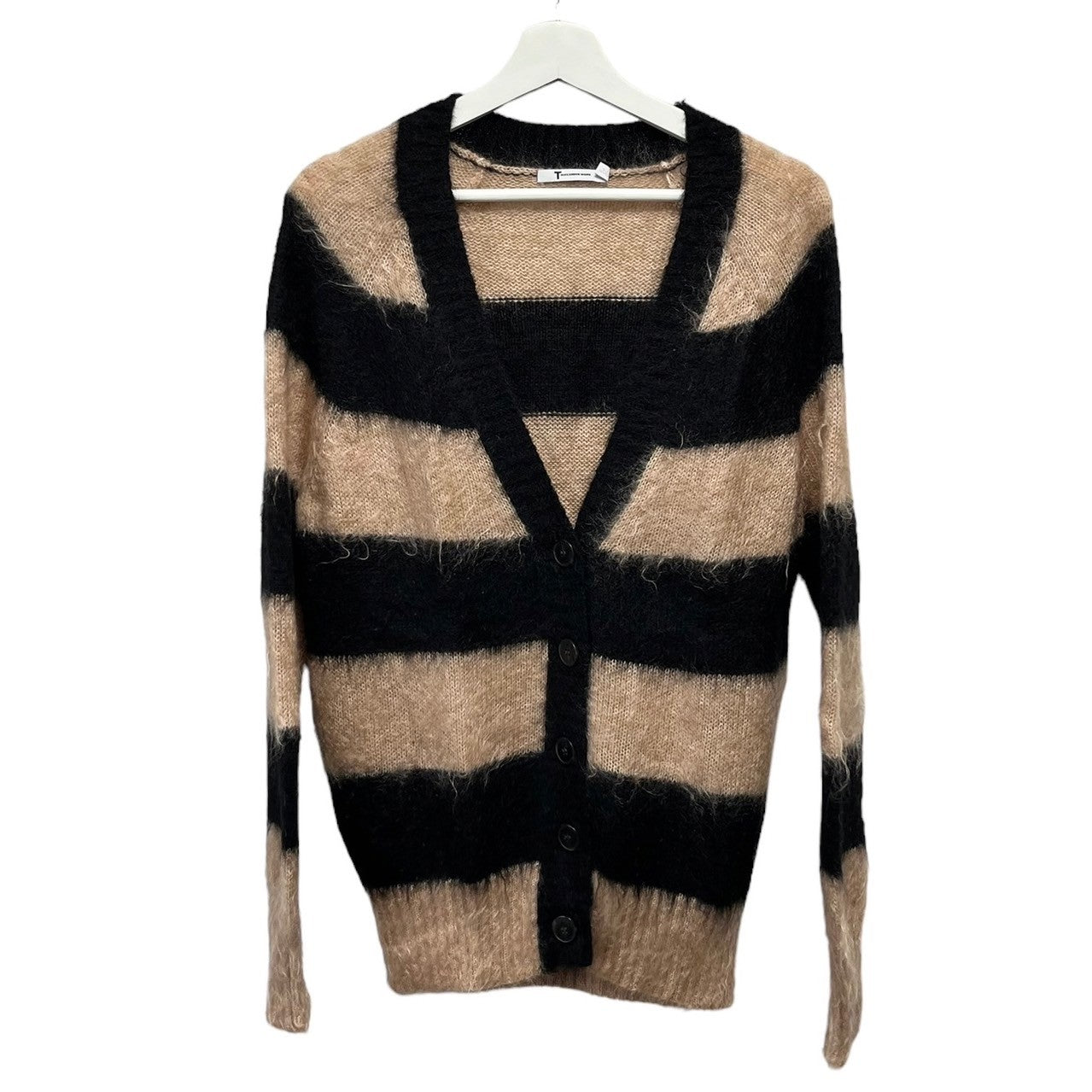 ティーバイ アレキサンダー ワン TbyALEXANDER WANG　ボーダー　モヘア　ニット　カーディガン　S D7741 ティーバイ アレキサンダー ワン TbyALEXANDER WANG ボーダー