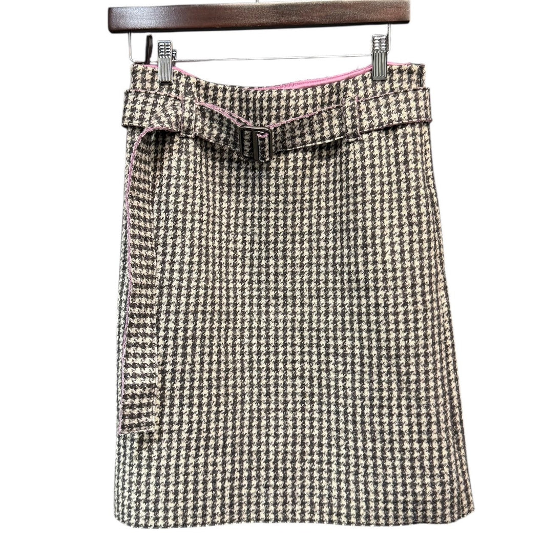 Weekend Max Mara ウィークエンドマックスマーラ ハウンドトゥースベルテッドウールスカート 14459