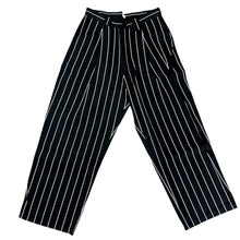 Lade das Bild in den Galerie-Viewer, WILLY CHAVARRIA ウィリーチャバリア 21AW GONZALES TROUSER ゴンザレストラウザー ストライプスラックスパンツ S ブラック 15683
