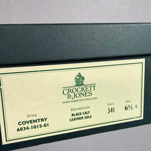 이미지를 갤러리 뷰어에 로드 , CROCKETT&amp;JONES クロケットアンドジョーンズ COVENTRY コベントリー レザードレスシューズ 6 1/2 ブラック 15350
