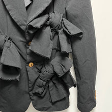 画像をギャラリービューアに読み込む, COMME des GARCONS コムデギャルソン 13AW ポリエステル縮絨加工リボンデザインジャケット GL-J067 XS ブラック 3468
