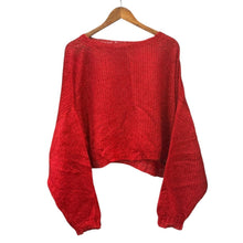 画像をギャラリービューアに読み込む, suzuki takayuki スズキタカユキ mohair sweater モヘヤシルクケープニット A231-07 F レッド 15233
