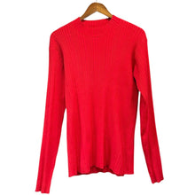 画像をギャラリービューアに読み込む, Vaporize ヴェイパライズ 22AW Random Rib Hi Neck M レッド リブ編みハイネックカットソー 14857
