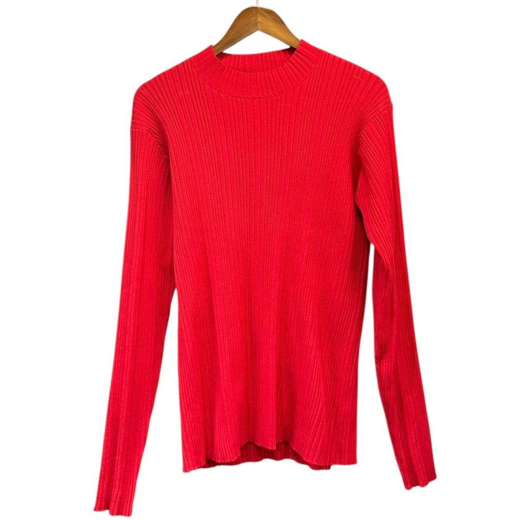 Vaporize ヴェイパライズ 22AW Random Rib Hi Neck M レッド リブ編みハイネックカットソー 14857