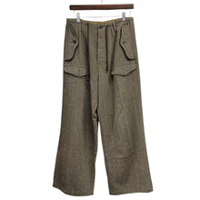 Lade das Bild in den Galerie-Viewer, DRIES VAN NOTEN ドリスヴァンノッテン 98AW ヘリンボーンウールイージーワイドパンツ 46 グレー 15750
