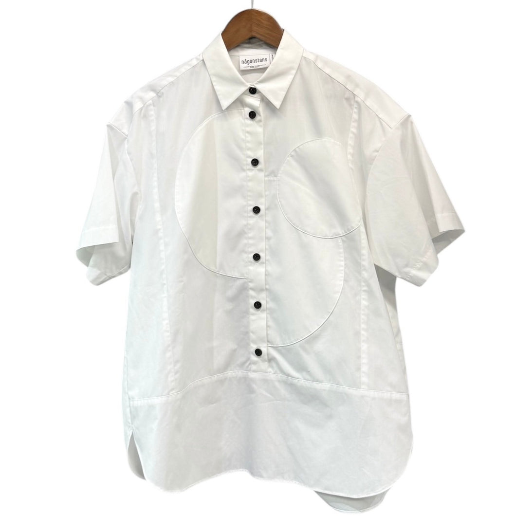 nagonstans ナゴンスタンス 25SS dot-motif shirt ドットモチーフシャツ 470IA530-0641 M ホワイト 14785