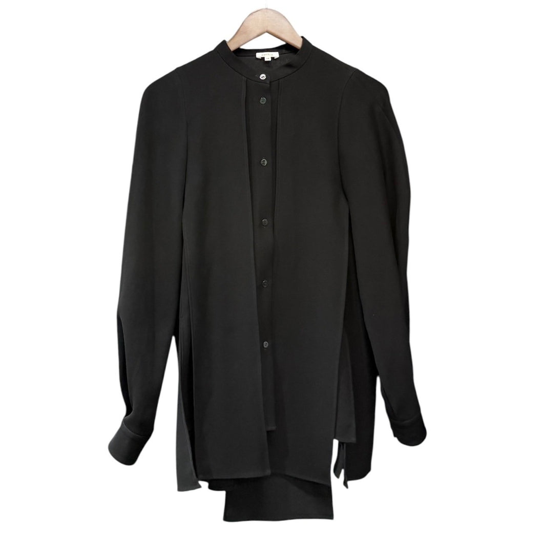 ENFOLD エンフォルド 23SS RAMDOM SLIT BLOUSE ランダムスリットシャツ 300GS230-0230 38 ブラック 14802