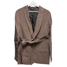 画像をギャラリービューアに読み込む, LEMAIRE ルメール 22AW BELTED DB JACKET シルク混ベルテッドテーラードジャケット JA146 LF208
