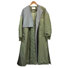 이미지를 갤러리 뷰어에 로드 , ENFOLD エンフォルド 20AW MIX FARIC COAT ナイロン切替コート 300DA230-0730 36 カーキ R14609
