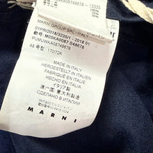 画像をギャラリービューアに読み込む, MARNI マルニ 18SS ストライプ切替スラックスパンツ 48 ネイビー 15282
