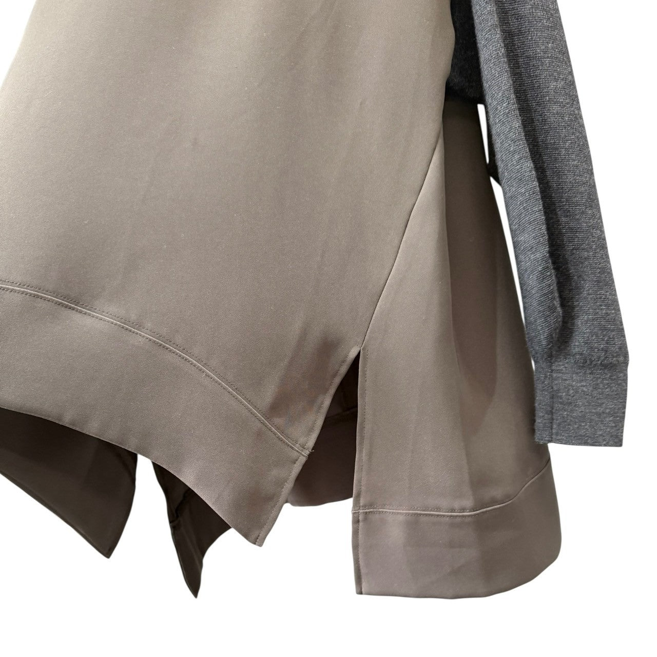 ENFOLD エンフォルド 22AW CURVE-HEM KNIT SLEEVE PULLOVER ニットスリーブオーバーサイズカットソー 300FA270-2700 38 ブラウン 14804 ENFOLD エンフォルド 22AW CURVE-HEM KNIT SLEEVE PULLOVER ニット