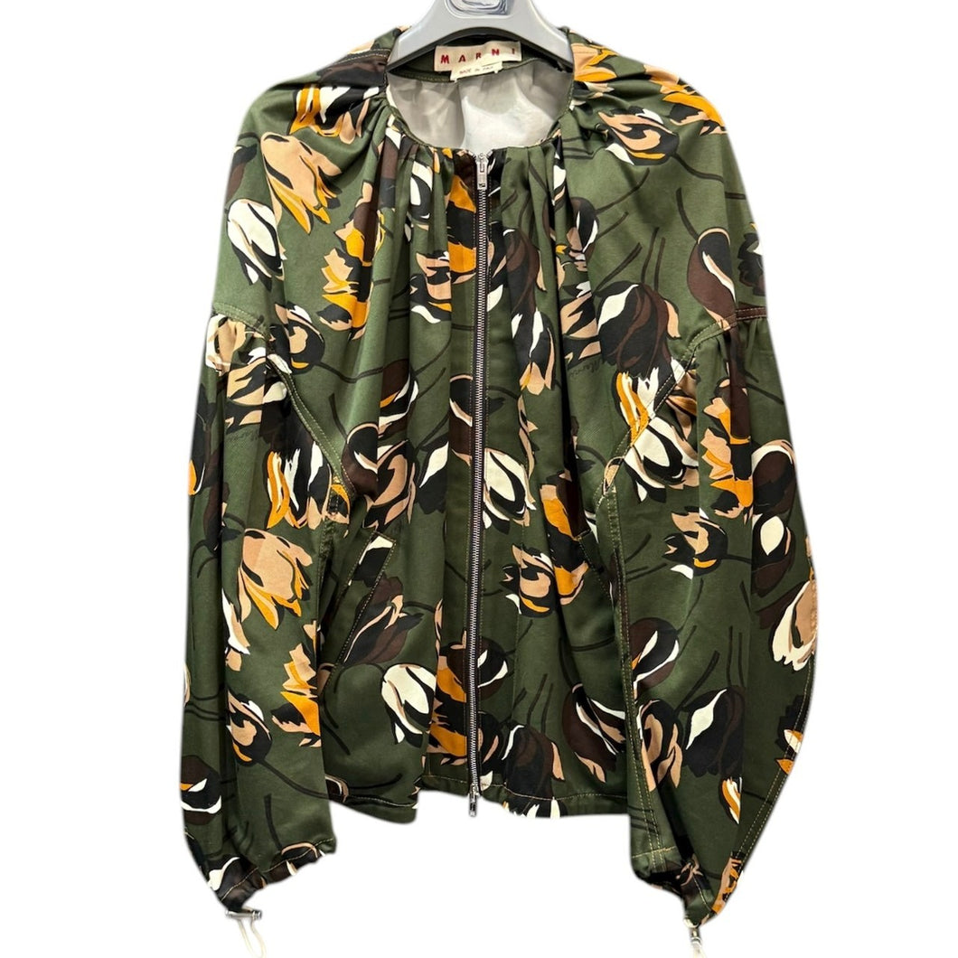 MARNI マルニ 21AW フラワープリントジップブルゾン JKJD0184A1 40 ミックス 15005