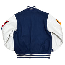 Load image into Gallery viewer, A BATHING APE アベイシングエイプ SAMPLE SHARK VARSITY JACKET レザースリーブシャークスタジャン
