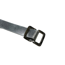 Lade das Bild in den Galerie-Viewer, BLAMINK ブラミンク P GENUINE JAMALE BELT メタリックシルバーレザーベルト
