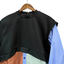 画像をギャラリービューアに読み込む, nagonstans ナゴンスタンス 24AW combi pullover マルチカラーストライププルオーバーシャツ 470HA480-0630 M ミックス R14638
