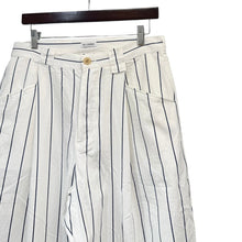 Lade das Bild in den Galerie-Viewer, WILLY CHAVARRIA ウィリーチャバリア 21AW GONZALES TROUSER ゴンザレストラウザー ストライプスラックスパンツ S ホワイト 15684
