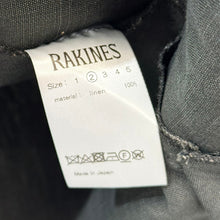 Lade das Bild in den Galerie-Viewer, RAKINES ラキネス 23SS LINEN WEATHER EXPLORER SHIRT リネン半袖シャツ 2 ブラック 15685

