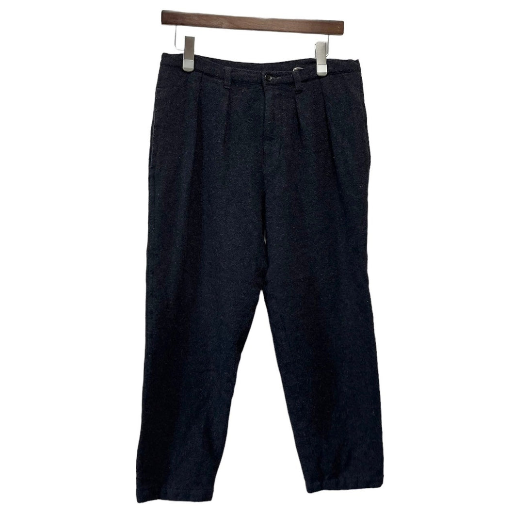 tricot COMME des GARCONS トリココムデギャソン 18AW ウール縮絨加工2タックテーパードパンツ M ネイビー TB-P008 3506