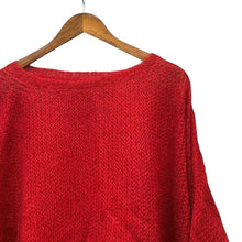 画像をギャラリービューアに読み込む, suzuki takayuki スズキタカユキ mohair sweater モヘヤシルクケープニット A231-07 F レッド 15233
