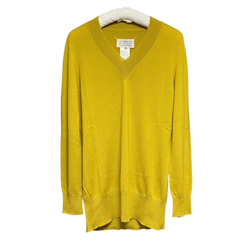 Maison Martin Margiela メゾンマルタンマルジェラ 13SS カシミヤVネックロングニットセーター M イエロー 3449