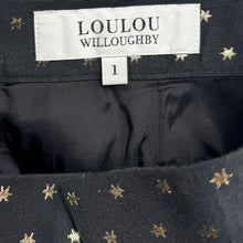 画像をギャラリービューアに読み込む, LOULOU WILLOUGHBY ルルウィルビー 星柄センタープレスパンツ 1 ブラック 15723
