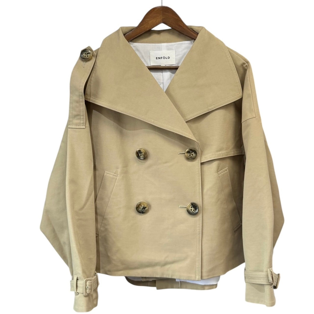 ENFOLD エンフォルド 19SS ショートトレンチコート 300CS230-0300 38 ベージュ R14660