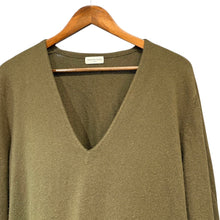 画像をギャラリービューアに読み込む, DRIES VAN NOTEN ドリスヴァンノッテン カシミヤVネックニットカットソー S カーキ 15354
