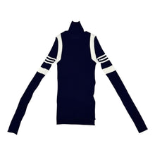 画像をギャラリービューアに読み込む, nagonstans ナゴンスタンス 25AW rib ski pullover リブ編みタイトニット 470IA170-1341 M ネイビー 15257
