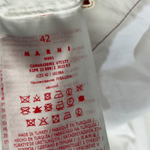 Load image into Gallery viewer, MARNI マルニ 22AW  コットンポプリン半袖シャツ CAMA0430M1 42 ホワイト 14691
