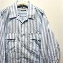 이미지를 갤러리 뷰어에 로드 , Marvine Pontiak Shirt Makers マービンポンティアックシャツメイカーズ Open Collar SH ストライプオーバーサイズオープンカラーシャツ MPSM-1903S
