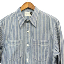 画像をギャラリービューアに読み込む, RRL ダブルアールエル 25SS HARTLEY WS-LONG SLEEVE-SPORT SHIRT ドビーシャンブレーワークシャツ S ブルー 15101
