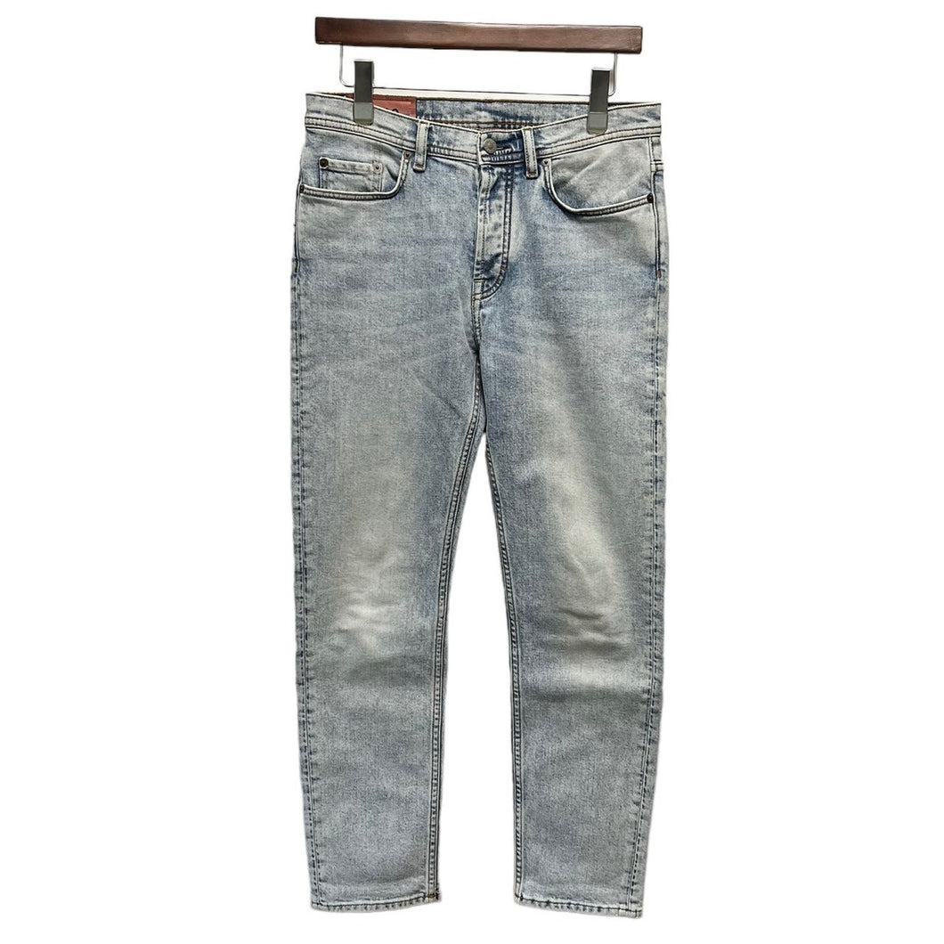 Bla Konst by Acne Studios ブロコンスト アクネストゥディオズ RIVER MARBLE WASH ストレッチテーパードデニムパンツ 28 アイスブルー 3524