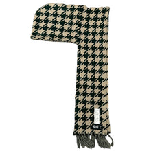 이미지를 갤러리 뷰어에 로드 , BOTT ボット 24AW HOUNDSTOOTH HOODED SCARF ハウンドトゥースフーデットスカーフ マフラー F ナチュラル 15426
