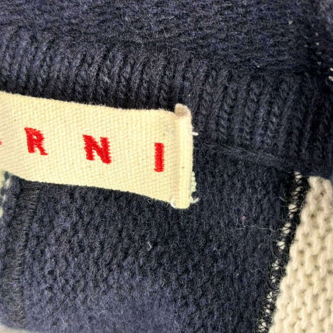 MARNI マルニ ストライプオーバーサイズカーディガン 38 ネイビー 15368 MARNI マルニ ストライプオーバーサイズカーディガン 38 ネイビー