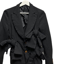 画像をギャラリービューアに読み込む, COMME des GARCONS コムデギャルソン 13AW ポリエステル縮絨加工リボンデザインジャケット GL-J067 XS ブラック 3468
