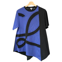 画像をギャラリービューアに読み込む, LOEWE ロエベ 21SS アシンメトリーロゴTシャツ 1722243 S540Y22J01 M ネイビー 14533
