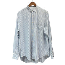 이미지를 갤러리 뷰어에 로드 , Errico Formicola エリコフォルミコラ テンセル地ストライプシャツ L ブルー 15084
