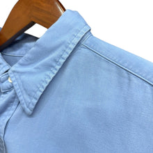 Lade das Bild in den Galerie-Viewer, A.PRESSE アプレッセ 24SS Double Weave TwillRegular Collar Shirt 反応染レギュラーカラーシャツ 3 ブルー 24SAP-02-03H 15040
