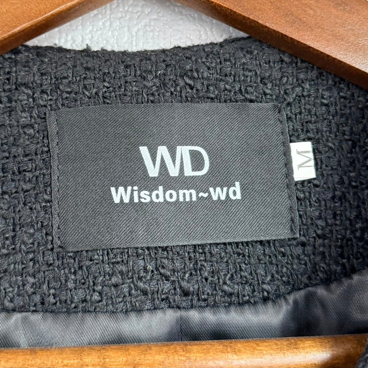 ALUDE アルード design tweed jacket ツイードジャケット M ブラック