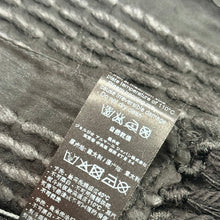 画像をギャラリービューアに読み込む, GIORGIO ARMANI ジョルジオアルマーニ シルク混フリンジロングストール F ブラック 15129
