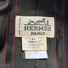 Load image into Gallery viewer, HERMES エルメス フランス製 ベロア切替ジップデザインテーラードジャケット 40 ブラック 15753
