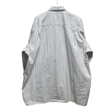 将图片加载到图库查看器，Marvine Pontiak Shirt Makers マービンポンティアックシャツメイカーズ Open Collar SH ストライプオーバーサイズオープンカラーシャツ MPSM-1903S
